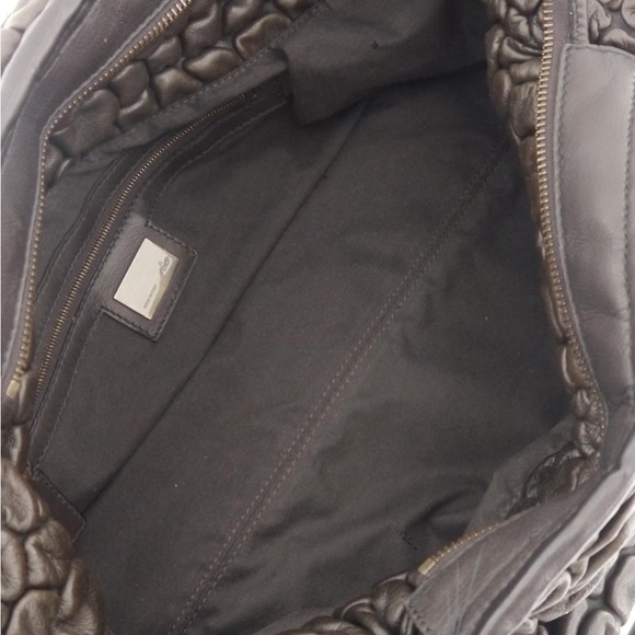 FENDI Bubble Calfskin Leather Large Chef Shopper Tote Brown Bag Authentic - Picture 7 of 11